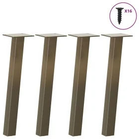 Patas para mesa de centro 4 uds acero acero natural 30 cm by , Table legs - Ref: Foro24-4012487, Price: 35,85 €, Discount: %