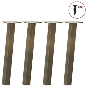 Patas para mesa de centro 4 uds acero acero natural 42 cm by , Table legs - Ref: Foro24-4012491, Price: 41,25 €, Discount: %