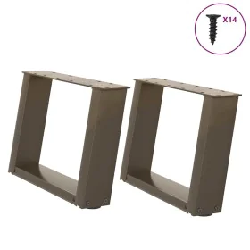 Patas de mesa centro forma U 2uds acero natural 40x(30-31) cm von , Tischbeine - Ref: Foro24-4012743, Preis: 59,57 €, Rabatt: %