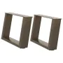 Patas de mesa centro forma U 2uds acero natural 40x(30-31) cm de , Patas para mesas - Ref: Foro24-4012743, Precio: 59,57 €, D...