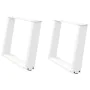 Patas de mesa de centro forma U 2uds acero blanco 60x(42-43) cm de , Patas para mesas - Ref: Foro24-4012769, Precio: 73,77 €,...