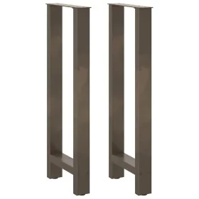 Patas para mesa de centro de acero natural 2 uds 40x(100-101)cm by , Table legs - Ref: Foro24-4013339, Price: 101,72 €, Disco...