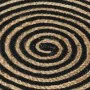 Alfombra de yute tejida a mano diseño espiral negro 120 cm von , Teppiche - Ref: Foro24-133720, Preis: 48,61 €, Rabatt: %