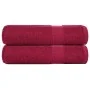 Toallas de ducha 2 uds 100% algodón burdeos 70x140 cm 360 gsm by , Towels - Ref: Foro24-136737, Price: 27,06 €, Discount: %