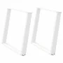 Patas para mesa comedor forma U 2uds acero blanco 100x(72-73)cm von , Tischbeine - Ref: Foro24-4012805, Preis: 107,21 €, Raba...
