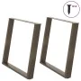 Patas mesa comedor forma U 2uds acero natural 100x(72-73) cm by , Table legs - Ref: Foro24-4012807, Price: 107,93 €, Discount: %