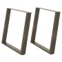 Patas mesa comedor forma U 2uds acero natural 100x(72-73) cm by , Table legs - Ref: Foro24-4012807, Price: 107,93 €, Discount: %