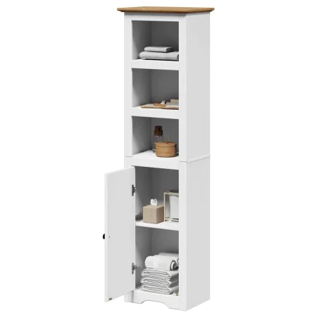 Mueble de baño BODO blanco y marrón 44x30x160 cm von , Badezimmermöbel - Ref: Foro24-4016861, Preis: 129,92 €, Rabatt: %