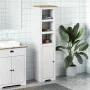 Mueble de baño BODO blanco y marrón 44x30x160 cm von , Badezimmermöbel - Ref: Foro24-4016861, Preis: 129,92 €, Rabatt: %