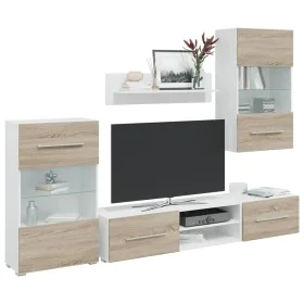 Muebles de TV 5 piezas con iluminación LED roble sonoma von , TV-Möbel - Ref: Foro24-3324231, Preis: 478,22 €, Rabatt: %