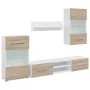 Muebles de TV 5 piezas con iluminación LED roble sonoma von , TV-Möbel - Ref: Foro24-3324231, Preis: 478,22 €, Rabatt: %