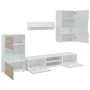 Muebles de TV 5 piezas con iluminación LED roble sonoma von , TV-Möbel - Ref: Foro24-3324231, Preis: 478,22 €, Rabatt: %