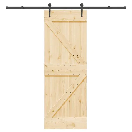 Puerta corredera con herrajes madera maciza de pino 70x210 cm von , Türen - Ref: Foro24-3332646, Preis: 204,39 €, Rabatt: %