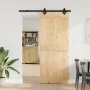 Puerta corredera con herrajes madera maciza de pino 85x210 cm de , Puertas - Ref: Foro24-3332678, Precio: 167,73 €, Descuento: %