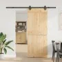 Puerta corredera con herrajes madera maciza de pino 85x210 cm by , Doors - Ref: Foro24-3332684, Price: 180,42 €, Discount: %