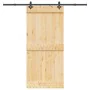 Puerta corredera con herrajes madera maciza de pino 95x210 cm de , Puertas - Ref: Foro24-3332686, Precio: 202,77 €, Descuento: %