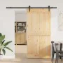 Puerta corredera con herrajes madera maciza de pino 100x210 cm de , Puertas - Ref: Foro24-3332699, Precio: 234,27 €, Descuent...