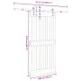 Puerta corredera con herrajes madera maciza de pino 100x210 cm de , Puertas - Ref: Foro24-3332699, Precio: 234,27 €, Descuent...