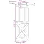 Puerta corredera con herrajes madera maciza de pino 85x210 cm de , Puertas - Ref: Foro24-3332774, Precio: 193,03 €, Descuento: %