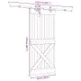 Puerta corredera con herrajes madera maciza de pino 90x210 cm von , Türen - Ref: Foro24-3332781, Preis: 216,59 €, Rabatt: %