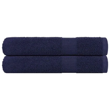 Toallas 2 uds 100% algodón azul marino 100x200 cm 600 gsm de , Toallas - Ref: Foro24-136794, Precio: 41,55 €, Descuento: %