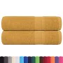 Toallas de mano 2 uds 100% algodón oro 50x100 cm 360 gsm de , Toallas - Ref: Foro24-136806, Precio: 15,73 €, Descuento: %