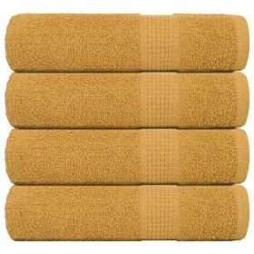 Toallas de ducha 4 uds 100% algodón oro 70x140 cm 360 gsm by , Towels - Ref: Foro24-136810, Price: 35,14 €, Discount: %