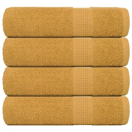 Toallas de ducha 4 uds 100% algodón oro 70x140 cm 360 gsm by , Towels - Ref: Foro24-136810, Price: 35,14 €, Discount: %