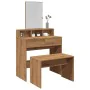 Taburete vestidor madera contrachapada artisan roble 70x35x45cm de , Bancos de tocador - Ref: Foro24-857042, Precio: 38,82 €,...