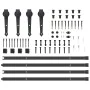 Kit de herrajes para puertas correderas acero negro 213,5 cm de , Artículos para puertas - Ref: Foro24-3295726, Precio: 167,0...
