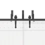 Kit de herrajes para puertas correderas acero negro 213,5 cm de , Artículos para puertas - Ref: Foro24-3295726, Precio: 167,0...