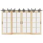 Kit de herrajes para puertas correderas acero negro 366 cm de , Artículos para puertas - Ref: Foro24-3295753, Precio: 234,20 ...