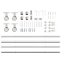 Kit de herrajes para puerta corredera 200 cm acero plateado de , Artículos para puertas - Ref: Foro24-3295764, Precio: 186,59...