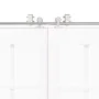 Kit de herrajes para puerta corredera 200 cm acero plateado de , Artículos para puertas - Ref: Foro24-3295764, Precio: 186,59...