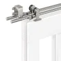 Kit de herrajes para puerta corredera 200 cm acero plateado de , Artículos para puertas - Ref: Foro24-3295764, Precio: 186,59...