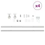 Kit de herrajes para puerta corredera 400 cm acero plateado de , Artículos para puertas - Ref: Foro24-3295772, Precio: 365,59...