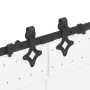 Kit de herrajes para puertas correderas acero negro 305 cm de , Artículos para puertas - Ref: Foro24-3295791, Precio: 120,66 ...