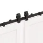 Kit de herrajes para puertas correderas acero negro 366 cm by , Door items - Ref: Foro24-3295801, Price: 180,47 €, Discount: %