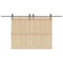 Kit de herrajes para puertas correderas acero negro 400 cm de , Artículos para puertas - Ref: Foro24-3295798, Precio: 124,64 ...