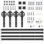 Kit de herrajes para puertas correderas acero negro 400 cm de , Artículos para puertas - Ref: Foro24-3295798, Precio: 124,64 ...