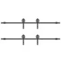 Kit de herrajes para puertas correderas acero negro 400 cm de , Artículos para puertas - Ref: Foro24-3295798, Precio: 124,64 ...