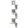 Estante esquina pared contrachapado gris hormigón 32x32x127,5cm by , Shelves and shelves - Ref: Foro24-860520, Price: 37,29 €...