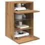 Muebles TV de pared luces LED 2 uds roble artisian 40x30x60,5cm by , TV Furniture - Ref: Foro24-857681, Price: 85,38 €, Disco...
