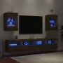 Muebles TV de pared luces LED 2 uds roble artisian 40x30x60,5cm by , TV Furniture - Ref: Foro24-857681, Price: 85,38 €, Disco...