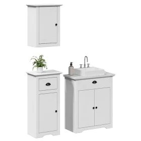 Juego de muebles de baño BODO 3 pzas madera maciza pino blanco de , Muebles de baño - Ref: Foro24-3307647, Precio: 236,25 €, ...