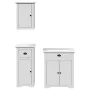 Juego de muebles de baño BODO 3 pzas madera maciza pino blanco by , Bathroom furniture - Ref: Foro24-3307647, Price: 236,36 €...