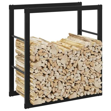 Leñero de acero negro 55x30x61 cm von , Brennholztaschen und -halter - Ref: Foro24-4018464, Preis: 27,67 €, Rabatt: %