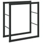 Leñero de acero negro 55x30x61 cm von , Brennholztaschen und -halter - Ref: Foro24-4018464, Preis: 27,67 €, Rabatt: %