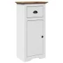 Juego muebles baño BODO 4pzas madera maciza pino blanco marrón by , Bathroom furniture - Ref: Foro24-3307651, Price: 379,87 €...