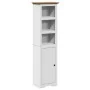 Juego muebles baño BODO 4pzas madera maciza pino blanco marrón by , Bathroom furniture - Ref: Foro24-3307651, Price: 379,87 €...